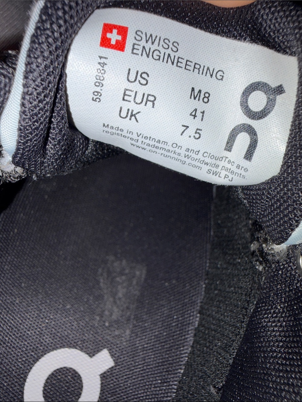 On Running Men's Cloud Shoe in Light Gray and Black - Picture 8 of 11